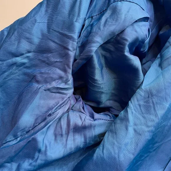 Vintage 80s 90s Bright Teal Blue Boxy Double Breasted Blazer Peabody House M - Picture 15 of 15